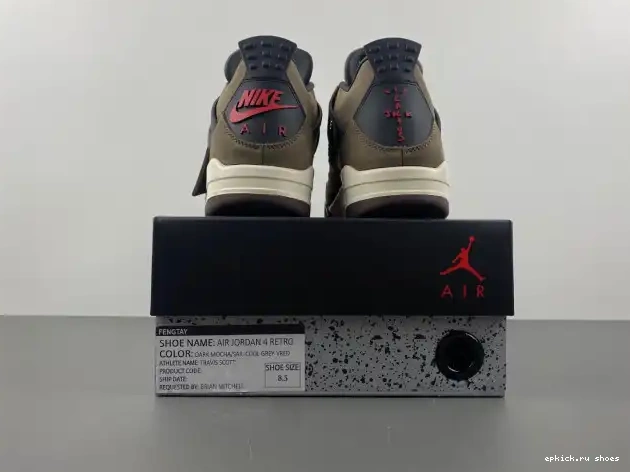 Rep Air Travis Scott Jordan x 4 TS AJ4-882335 Retro Brown 0521